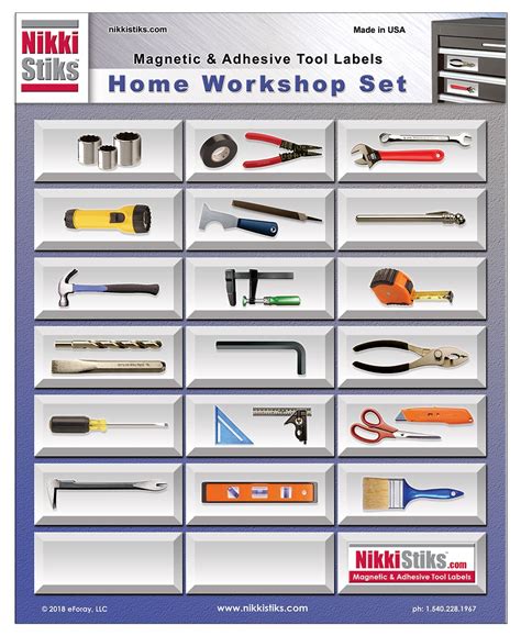 Tool Organization Labels - NikkiStiks - Find Your Tools Fast!