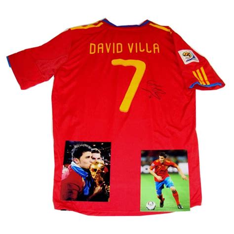 David Villa Spain 2010 World Cup Champions Signed Jersey - 3034 – HT ...