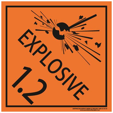 Class 1 - Explosive 1.2 - Discount Safety Signs New Zealand