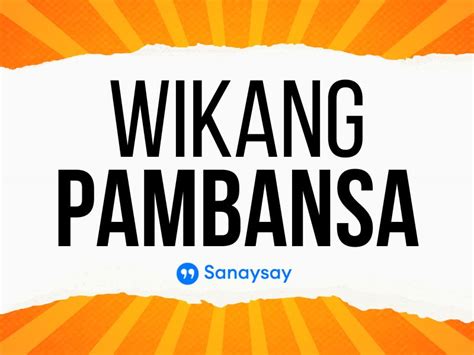 Pambansang Wika Ng Pilipinas