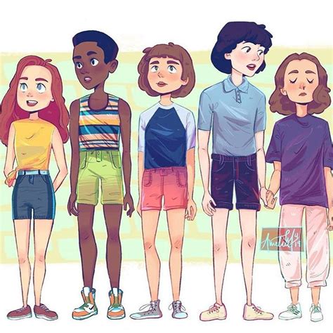 "MAX, LUCAS, WILL, MIKE AND ELEVEN" STRANGER THINGS SEASON 3 FAN ARTWORK A beautiful ...