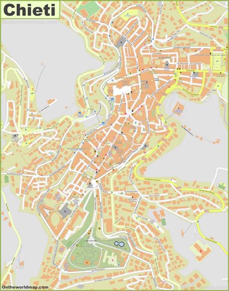 Chieti Old Town Map - Ontheworldmap.com