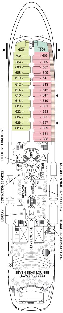 Seven Seas Navigator Deck plan & cabin plan