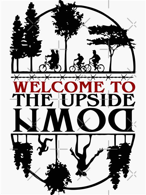 "Welcome To The Upside Down,Parody , TV Series Gift " Sticker for Sale ...