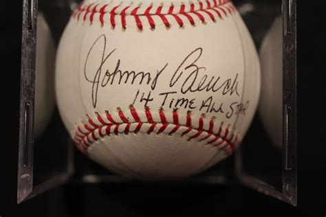 Johnny Bench Autographed MLB Baseball with 14 Time All