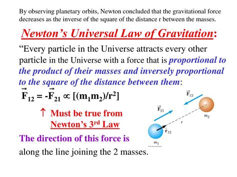 PPT - Sect. 5-6: Newton’s Universal Law of Gravitation PowerPoint Presentation - ID:672812