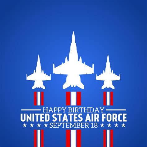 United States Air Force birthday theme icon symbol. Vector illustration. Suitable for Poster ...