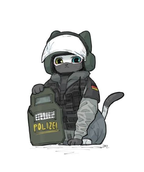 What An All-cat Swat Team Might Look Like - 8 Illustrations