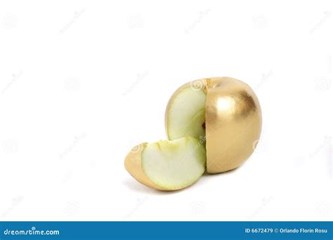 Golden apple stock image. Image of slice, idea, concept - 6672479