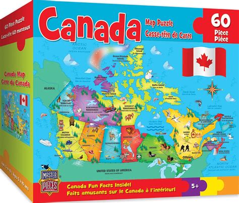 Masterpieces Canada Map Jigsaw Puzzle (60-Piece), Jigsaw Puzzles ...