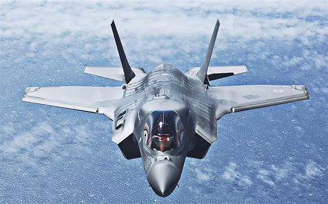 Lockheed Martin F-35 Lightning II, front view, fighter, combat aircraft, jet fighter, HD ...