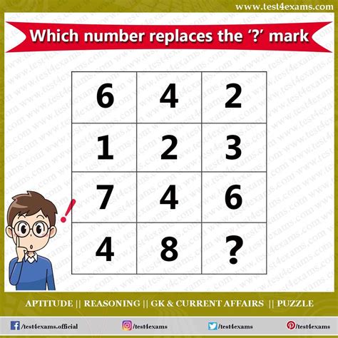 Solve the Missing Number Puzzle | Math Puzzles Logic | Test 4 Exams