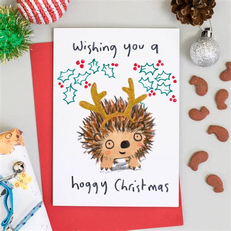 Hedgehog Christmas Cards Pack Of Eight Cards By jo clark design ...