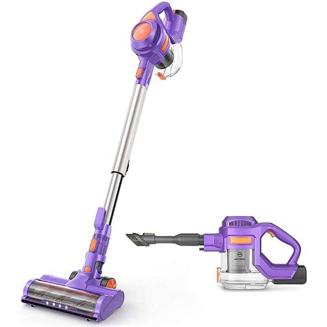 MOOSOO Cordless Vacuum Quiet Lightweight 4 in 1 Stick Vacuum Cleaner for Hardwood Floor, Carpet ...