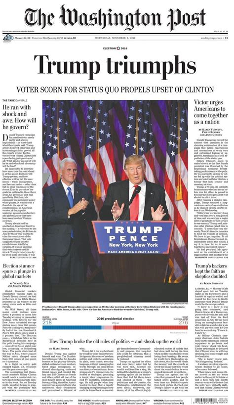 US election result 2016: Newspaper frontpages around the world react to Donald Trump's victory ...