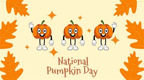 National Pumpkin Day Cartoon Background in Illustrator, PDF, SVG, EPS ...