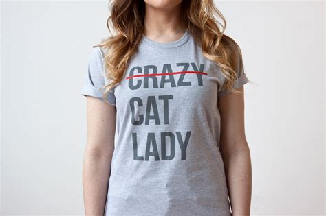 Cat Shirt Crazy Cat Lady T Shirt Screen Printed by HouseOfCat