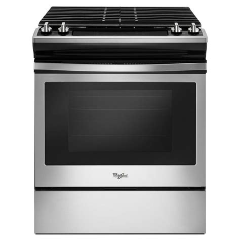 Whirlpool 5.0 cu. ft. Slide-In Gas Range in Stainless Steel-WEG515S0FS - The Home Depot