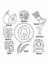 Q Coloring Pages sketch template