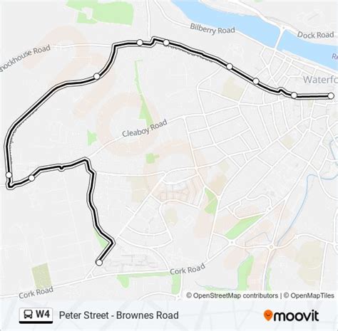 w4 Route: Schedules, Stops & Maps - Brownes Road‎→Peter Street (Updated)