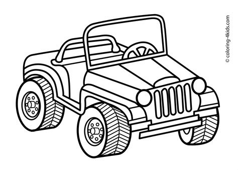 Printable Jeep Coloring Pages - Printable Word Searches