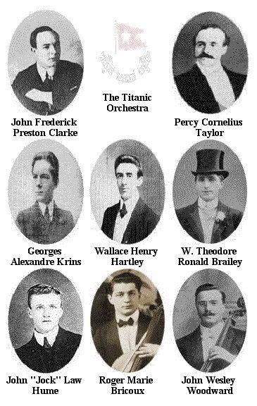 Wallace Hartley and the band of The Titanic. They played on as the ship sank beneath them ...