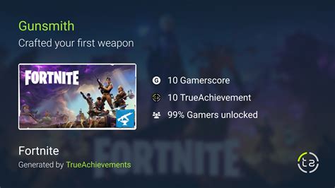 Gunsmith achievement in Fortnite