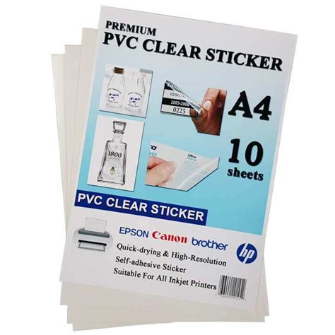 Clear Printable Sticker Paper