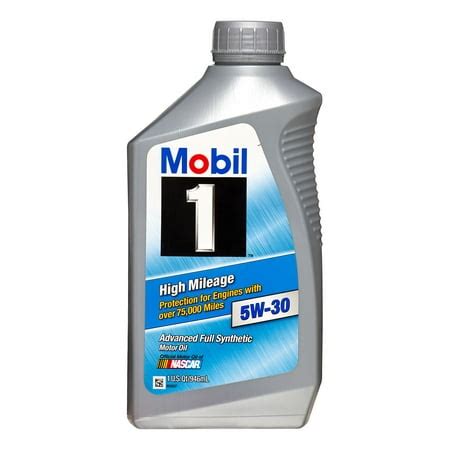 Mobil 1 5W-30 High Mileage Full Synthetic Motor Oil, 1 qt. - Walmart.com