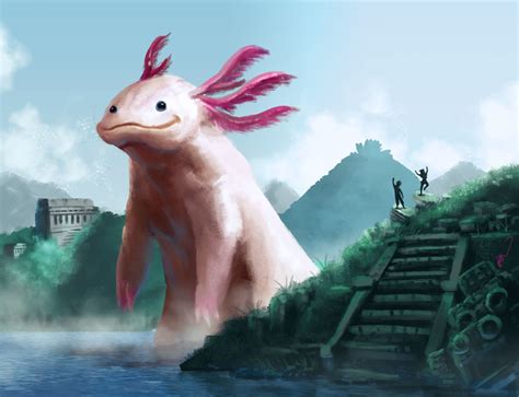 ArtStation - Giant Axolotl Ollin - Concept Art