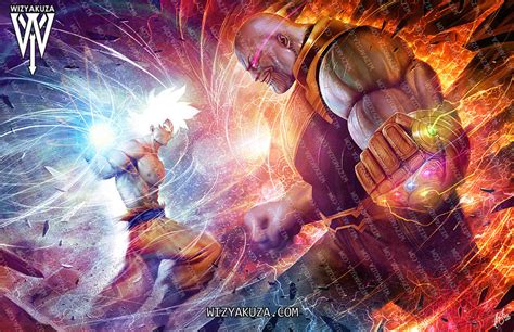 goku vs thanos by wizyakuza on DeviantArt