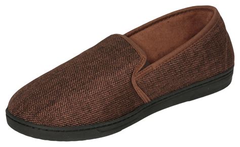 DeluxeComfort.com Deluxe Comfort Mens Memory Foam Slipper, Size 11-12 - Suede Vamp Checkered ...