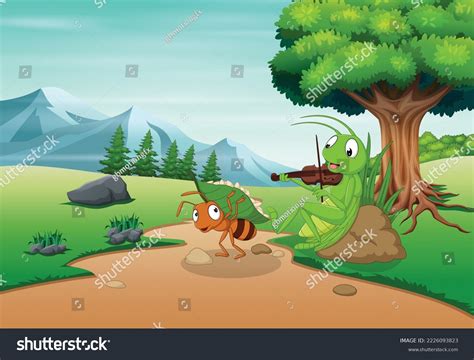 Ant Grasshopper Story Stock Vector (Royalty Free) 2226093823 | Shutterstock