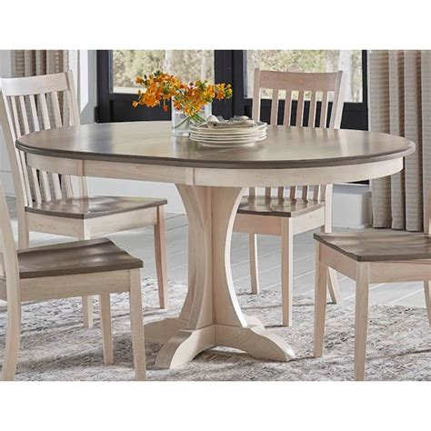 Archbold Furniture Amish Essentials Casual Dining 4074242Bx1+4074242Tx1 MD MW Round Mary Dining ...