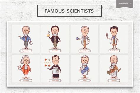 Famous scientists • Volume 2 | Famous scientist, Scientist, Scientist cartoon