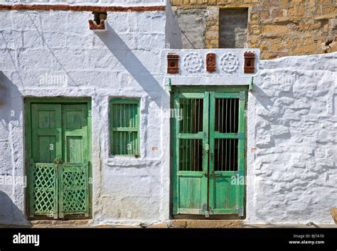 Detail of traditional house. Jaisalmer. Rajasthan. India Stock Photo - Alamy