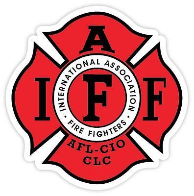 Fire Fighters International Association IAFF Red Vinyl Sticker Decal ...