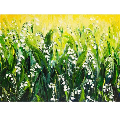 Lily of the Valley Art Floral Original Oil Painting 12x16 in - Inspire ...