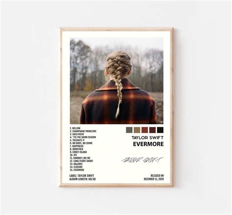 Taylor Swift Poster Evermore Album Cover Poster Print Wall - Etsy