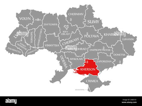 Kherson oblast map Cut Out Stock Images & Pictures - Alamy