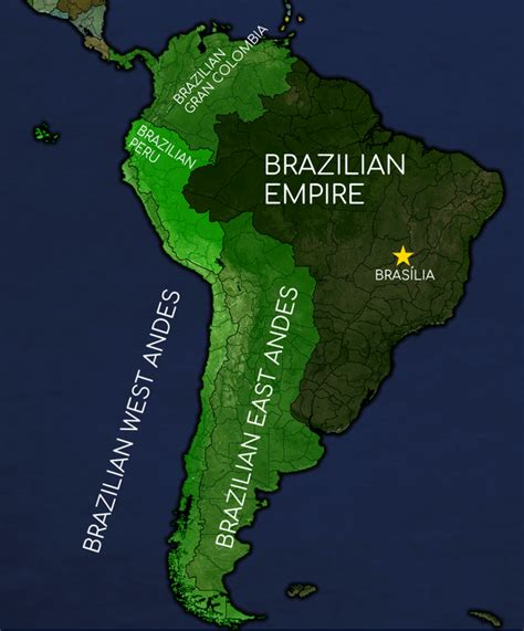 Superpower Brazilian Empire : imaginarymaps