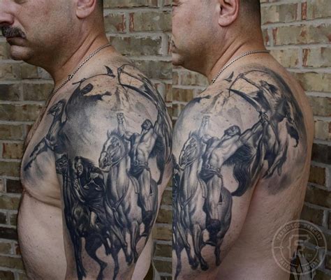 four horsemen of the apocalypse tattoo by Francisco Sanchez : Tattoos