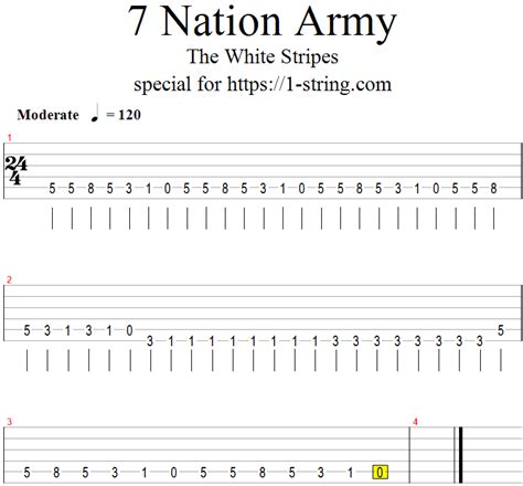 seven nation army guitar tab - Google Search | Guitar tabs songs, Guitar tabs acoustic, Bass ...