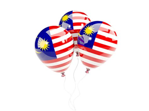 Three balloons. Illustration of flag of Malaysia