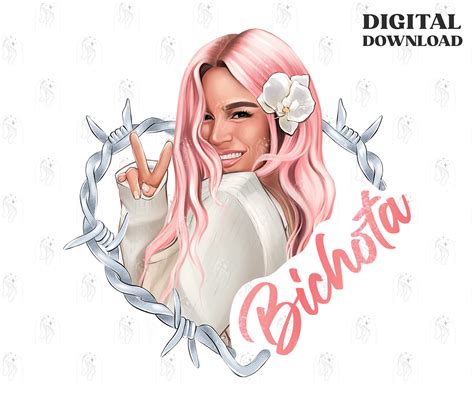 Karol G Png con Pink Hair Bichota Nuevo álbum Diseños de - Etsy México