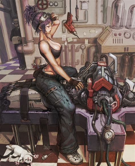 Image - 2314368-640x786 5309 mechanic girl 2d illustration girl woman anime picture image ...