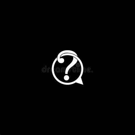 Question Mark Icon Isolated on Dark Background Stock Illustration - Illustration of black, shape ...