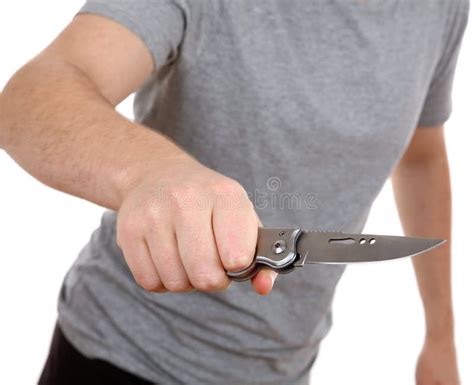 Young man holding knife stock photo. Image of horror - 75235024