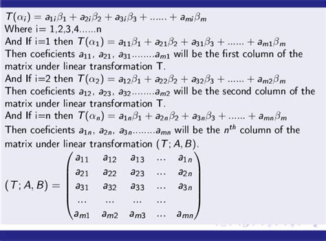 Matrix Representation of a Linear Transformation - PostNetwork Academy