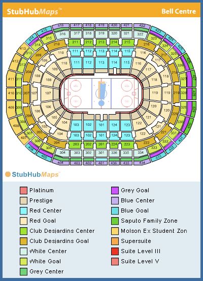 Bell Centre Seating Chart, Pictures, Directions, and History - Montreal Canadiens - ESPN